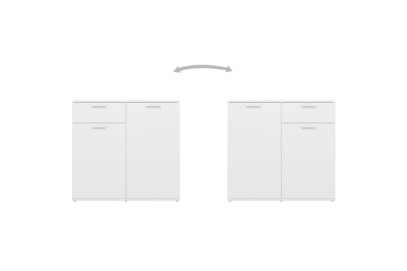 Skjenk hvit 80x36x75 cm sponplate - Hvit - Oppbevaring - Oppbevaringsmøbler - Sideboard & skjenker
