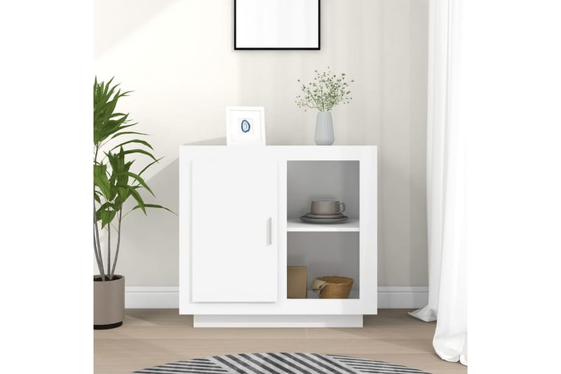Skjenk hvit 80x40x75 cm - Hvit - Oppbevaring - Oppbevaringsmøbler - Sideboard & skjenker