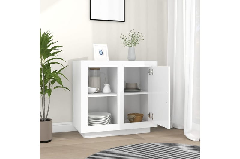 Skjenk hvit 80x40x75 cm - Hvit - Oppbevaring - Oppbevaringsmøbler - Sideboard & skjenker