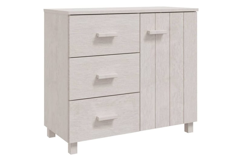 Skjenk hvit 90x40x80 cm heltre furu - Hvit - Oppbevaring - Oppbevaringsmøbler - Sideboard & skjenker