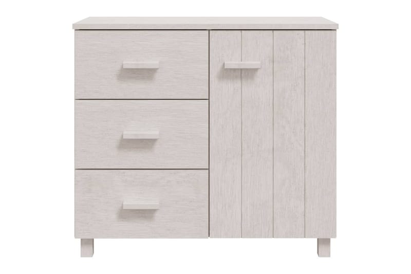 Skjenk hvit 90x40x80 cm heltre furu - Hvit - Oppbevaring - Oppbevaringsmøbler - Sideboard & skjenker