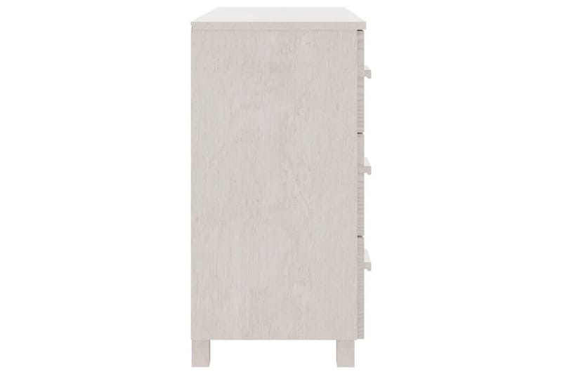 Skjenk hvit 90x40x80 cm heltre furu - Hvit - Sideboard & skjenker