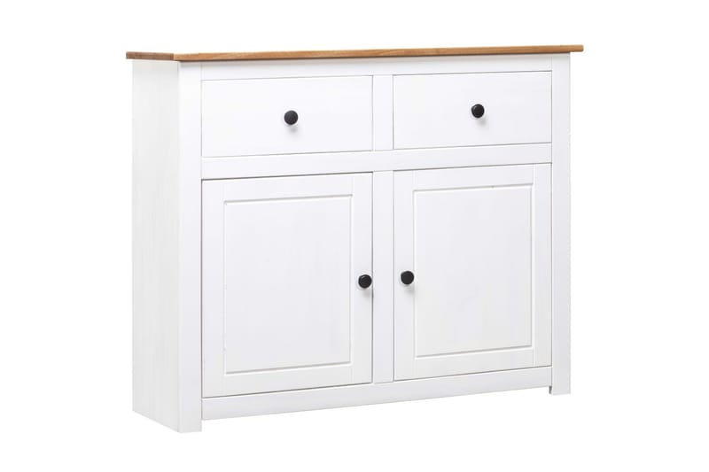 Skjenk hvit 93x40x80 cm heltre furu Panama Range - Hvit - Oppbevaring - Oppbevaringsmøbler - Sideboard & skjenker
