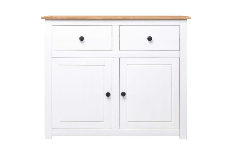 Skjenk hvit 93x40x80 cm heltre furu Panama Range - Hvit - Oppbevaring - Oppbevaringsmøbler - Sideboard & skjenker