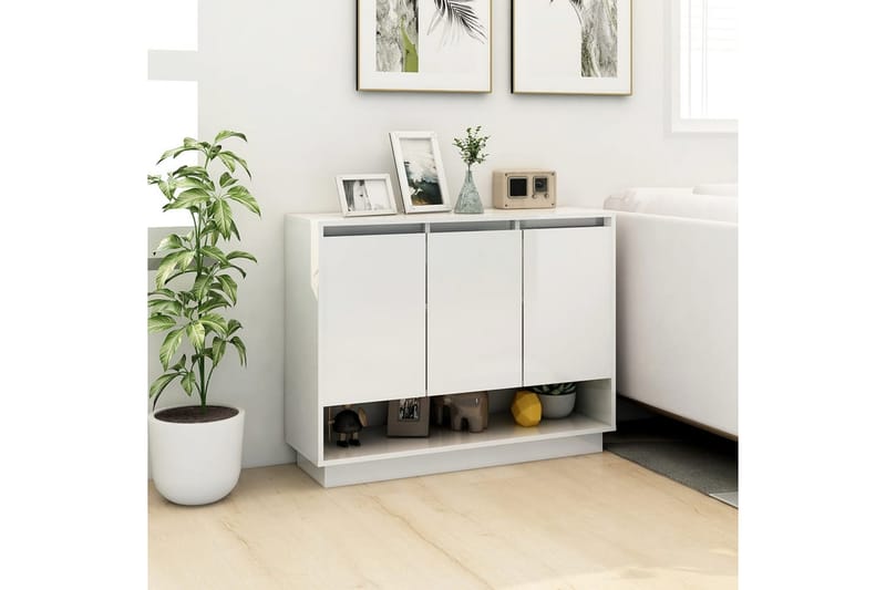 Skjenk hvit 97x31x75 cm sponplate - Hvit - Oppbevaring - Oppbevaringsmøbler - Sideboard & skjenker