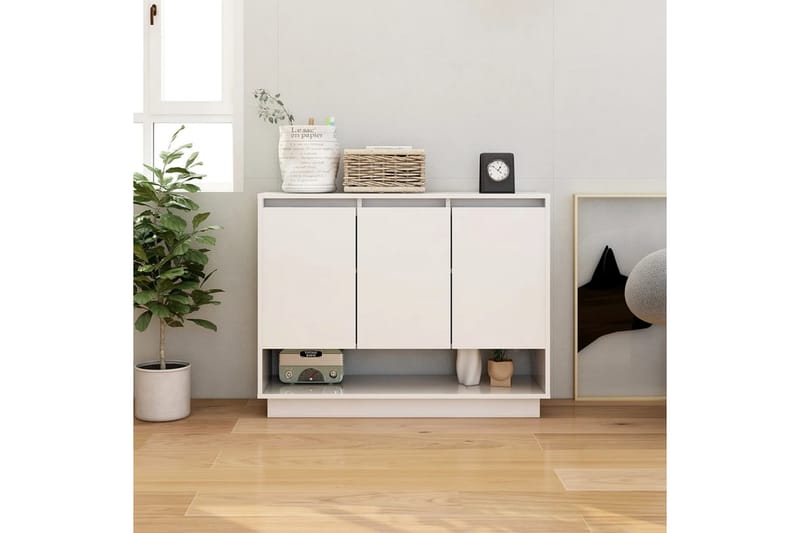 Skjenk hvit 97x31x75 cm sponplate - Hvit - Oppbevaring - Oppbevaringsmøbler - Sideboard & skjenker