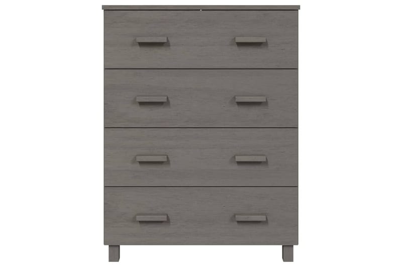 Skjenk lysegrå 79x40x103,5 cm heltre furu - Grå - Oppbevaring - Oppbevaringsmøbler - Sideboard & skjenker