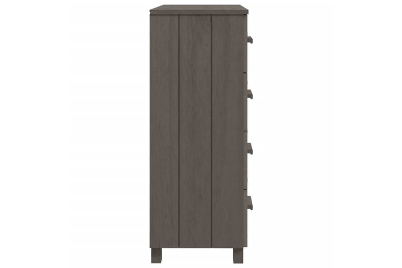 Skjenk lysegrå 79x40x103,5 cm heltre furu - Grå - Oppbevaring - Oppbevaringsmøbler - Sideboard & skjenker