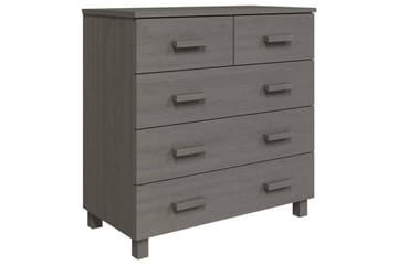 Skjenk lysegrå 79x40x80 cm heltre furu - Grå - Oppbevaring - Oppbevaringsmøbler - Sideboard & skjenker