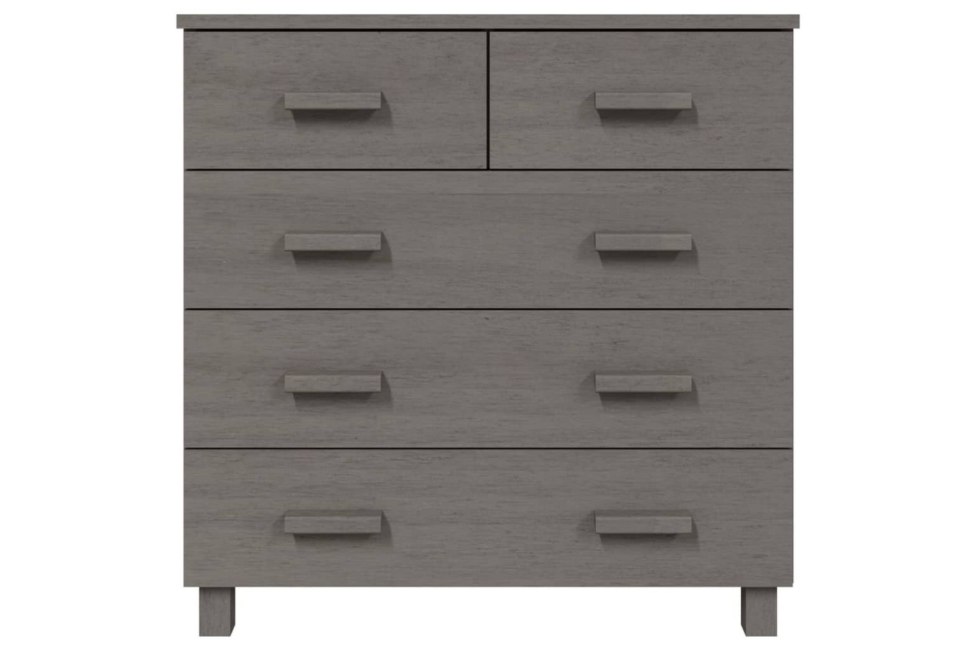 Skjenk lysegrå 79x40x80 cm heltre furu - Grå - Oppbevaring - Oppbevaringsmøbler - Sideboard & skjenker
