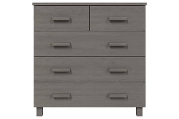 Skjenk lysegrå 79x40x80 cm heltre furu - Grå - Oppbevaring - Oppbevaringsmøbler - Sideboard & skjenker