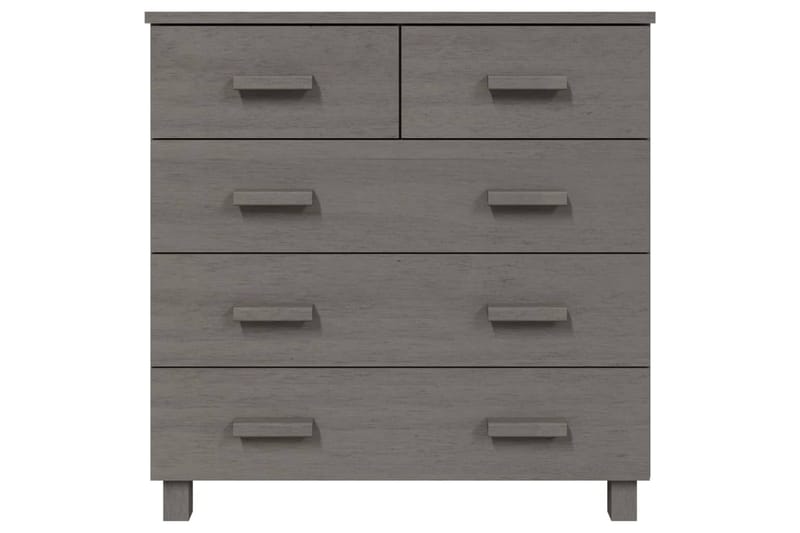 Skjenk lysegrå 79x40x80 cm heltre furu - Grå - Oppbevaring - Oppbevaringsmøbler - Sideboard & skjenker