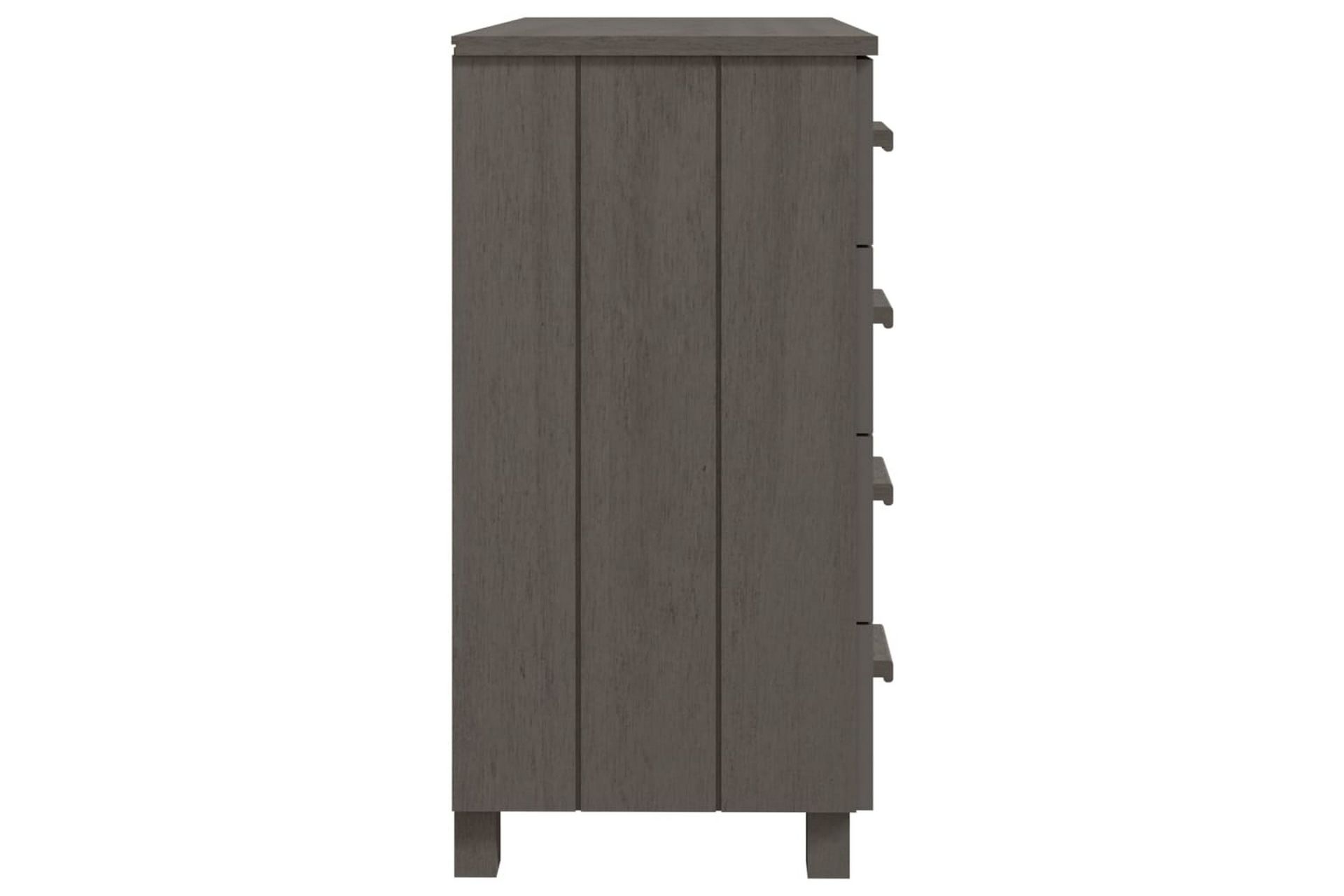 Skjenk lysegrå 79x40x80 cm heltre furu - Grå - Oppbevaring - Oppbevaringsmøbler - Sideboard & skjenker