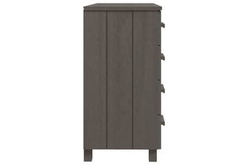 Skjenk lysegrå 79x40x80 cm heltre furu - Grå - Oppbevaring - Oppbevaringsmøbler - Sideboard & skjenker