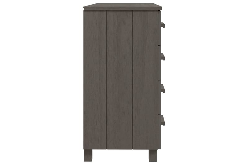 Skjenk lysegrå 79x40x80 cm heltre furu - Grå - Oppbevaring - Oppbevaringsmøbler - Sideboard & skjenker