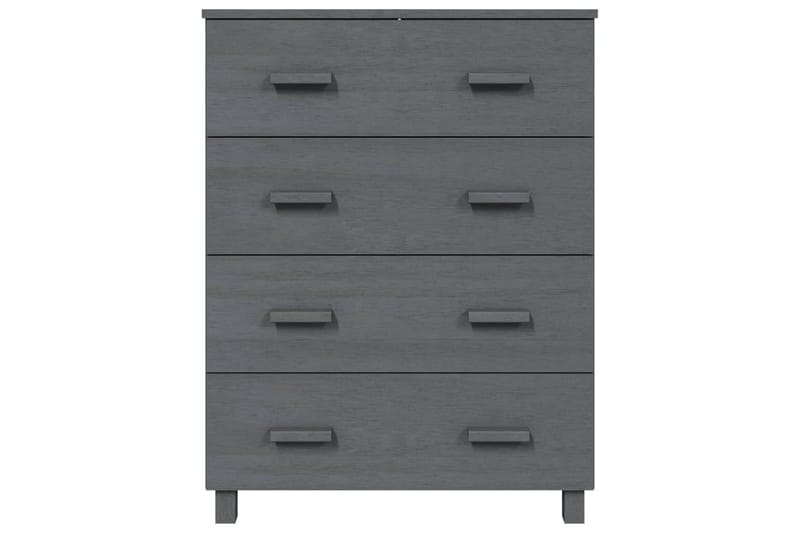 Skjenk mørkegrå 79x40x103,5 cm heltre furu - Grå - Sideboard & skjenker