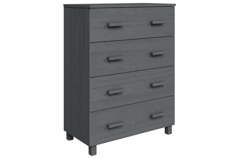 Skjenk mørkegrå 79x40x103,5 cm heltre furu - Grå - Oppbevaring - Oppbevaringsmøbler - Sideboard & skjenker