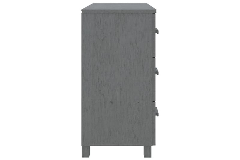 Skjenk mørkegrå 90x40x80 cm heltre furu - Grå - Oppbevaring - Oppbevaringsmøbler - Sideboard & skjenker