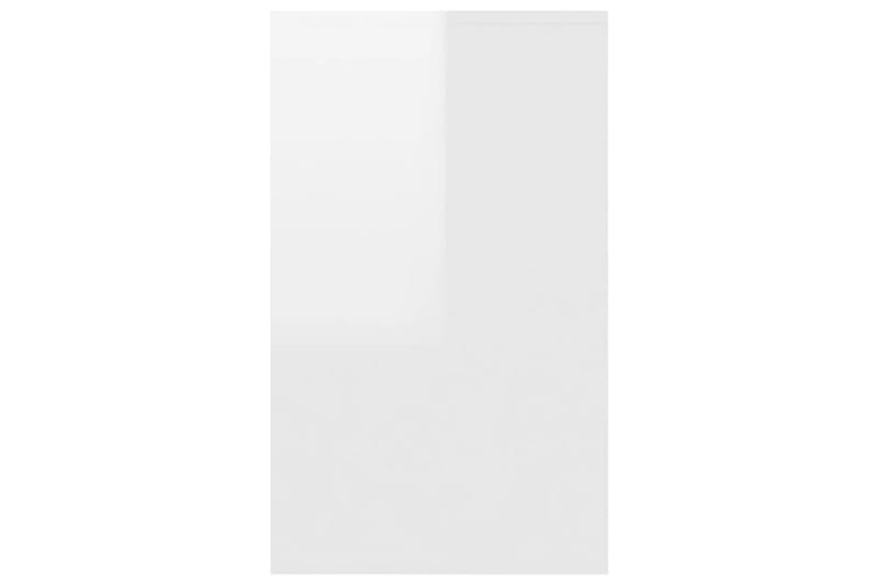 Skjenk med 3 skuffer høyglans hvit 120x41x75 cm sponplate - Hvit - Sideboard & skjenker