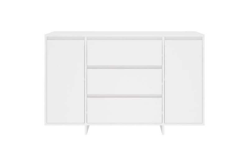 Skjenk med 3 skuffer hvit 120x41x75 cm sponplate - Hvit - Sideboard & skjenker