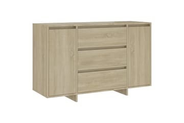 Skjenk med 3 skuffer sonoma eik 120x41x75 cm sponplate - Brun - Oppbevaring - Oppbevaringsmøbler - Sideboard & skjenker