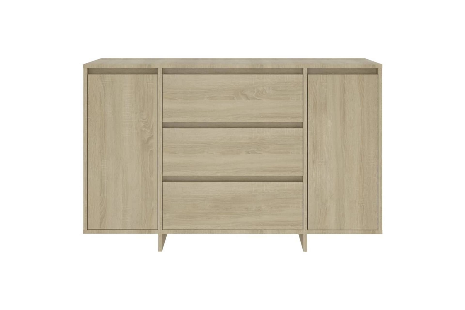 Skjenk med 3 skuffer sonoma eik 120x41x75 cm sponplate - Brun - Oppbevaring - Oppbevaringsmøbler - Sideboard & skjenker