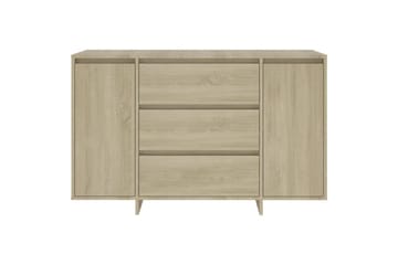 Skjenk med 3 skuffer sonoma eik 120x41x75 cm sponplate - Brun - Oppbevaring - Oppbevaringsmøbler - Sideboard & skjenker