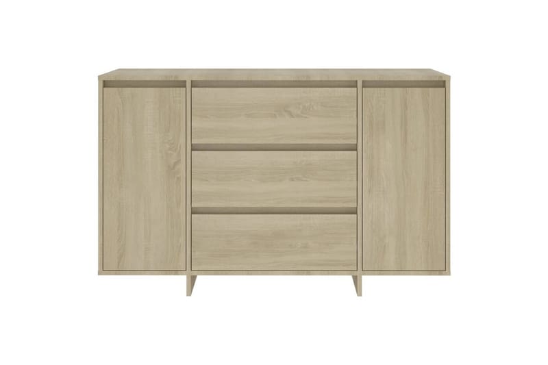 Skjenk med 3 skuffer sonoma eik 120x41x75 cm sponplate - Brun - Oppbevaring - Oppbevaringsmøbler - Sideboard & skjenker