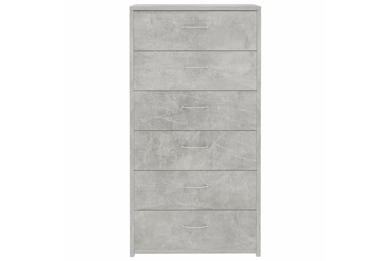 Skjenk med 6 skuffer betonggrå 50x34x96 cm sponplate - Oppbevaring - Oppbevaringsmøbler - Sideboard & skjenker