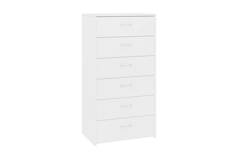 Skjenk med 6 skuffer hvit 50x34x96 cm sponplate - Oppbevaring - Oppbevaringsmøbler - Sideboard & skjenker
