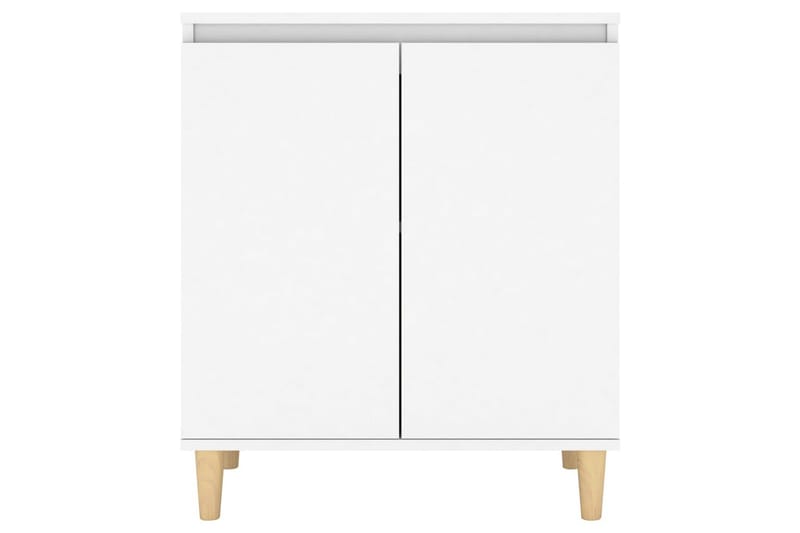 Skjenk med ben i heltre hvit 60x35x70 cm sponplate - Hvit - Oppbevaring - Oppbevaringsmøbler - Sideboard & skjenker