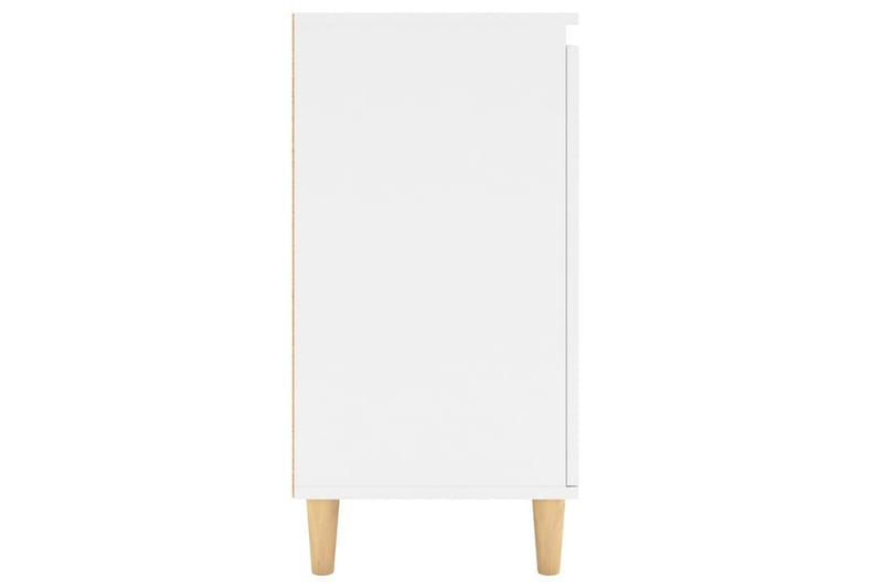 Skjenk med ben i heltre hvit 60x35x70 cm sponplate - Hvit - Oppbevaring - Oppbevaringsmøbler - Sideboard & skjenker