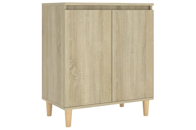 Skjenk med ben i heltre sonoma eik 60x35x70 cm sponplate - Brun - Sideboard & skjenker