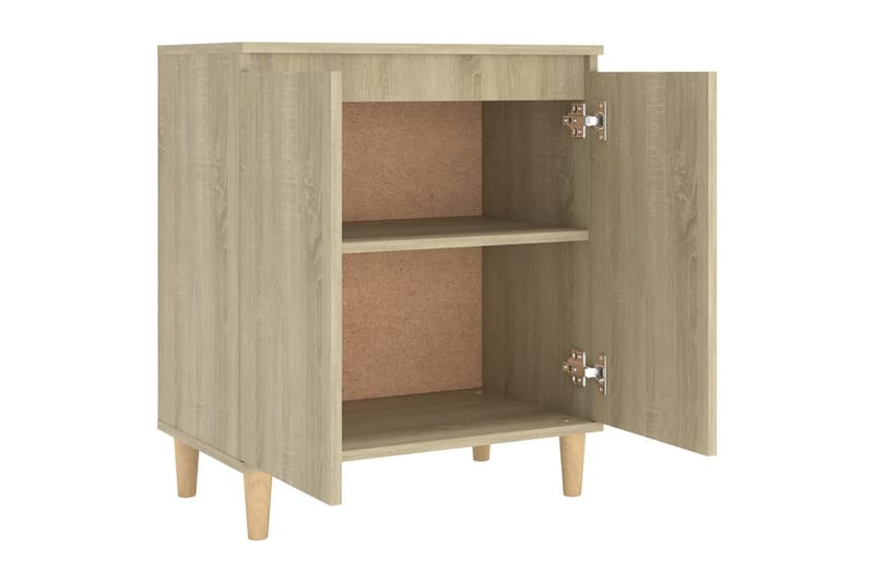 Skjenk med ben i heltre sonoma eik 60x35x70 cm sponplate - Brun - Sideboard & skjenker