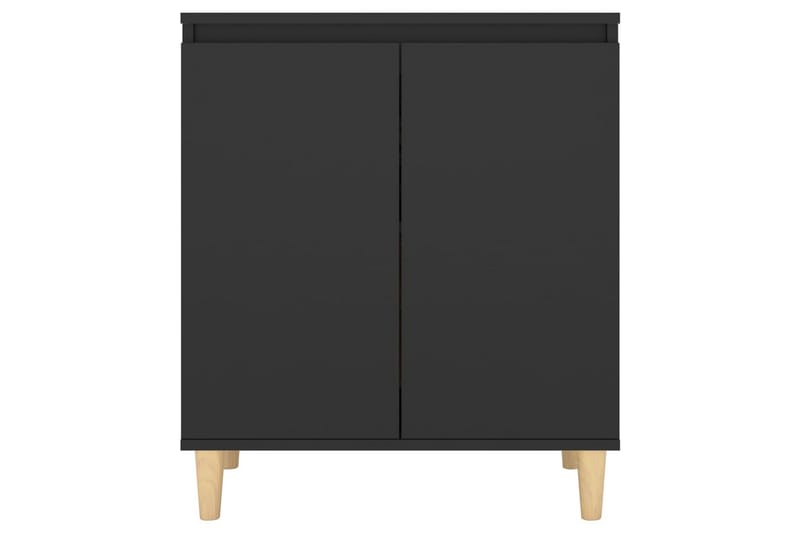 Skjenk med ben i heltre svart 60x35x70 cm sponplate - Svart - Oppbevaring - Oppbevaringsmøbler - Sideboard & skjenker