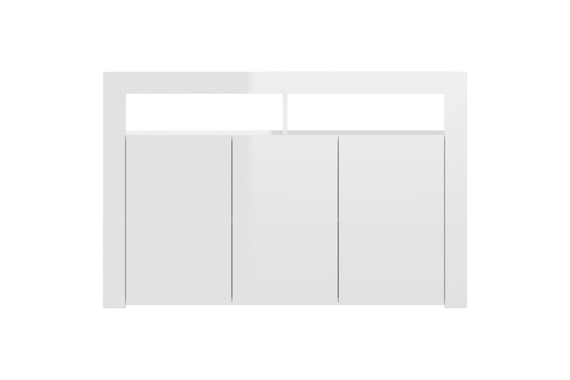 Skjenk med LED-lys høyglans hvit 115,5x30x75 cm - Hvit - Sideboard & skjenker