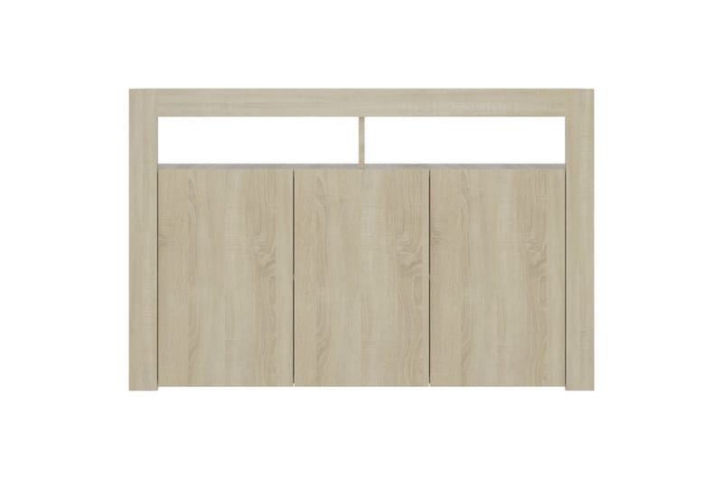 Skjenk med LED-lys sonoma eik 115,5x30x75 cm - Brun - Oppbevaring - Oppbevaringsmøbler - Sideboard & skjenker