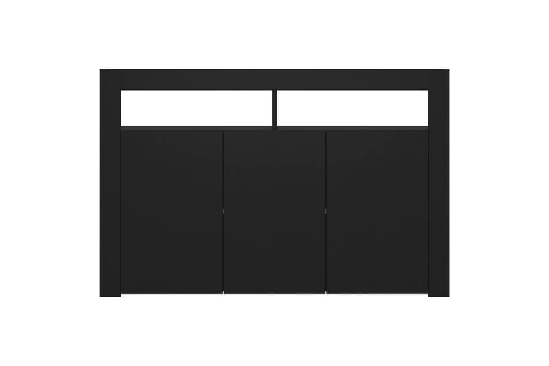 Skjenk med LED-lys svart 115,5x30x75 cm - Svart - Oppbevaring - Oppbevaringsmøbler - Sideboard & skjenker