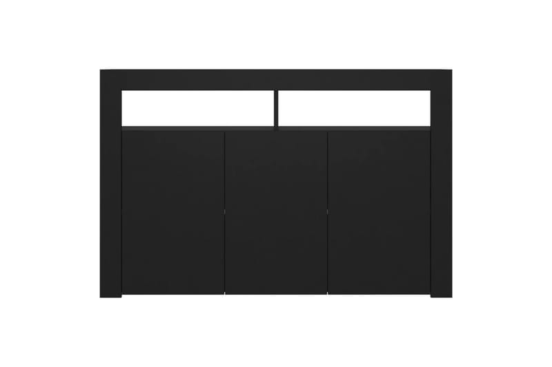 Skjenk med LED-lys svart 115,5x30x75 cm - Svart - Sideboard & skjenker
