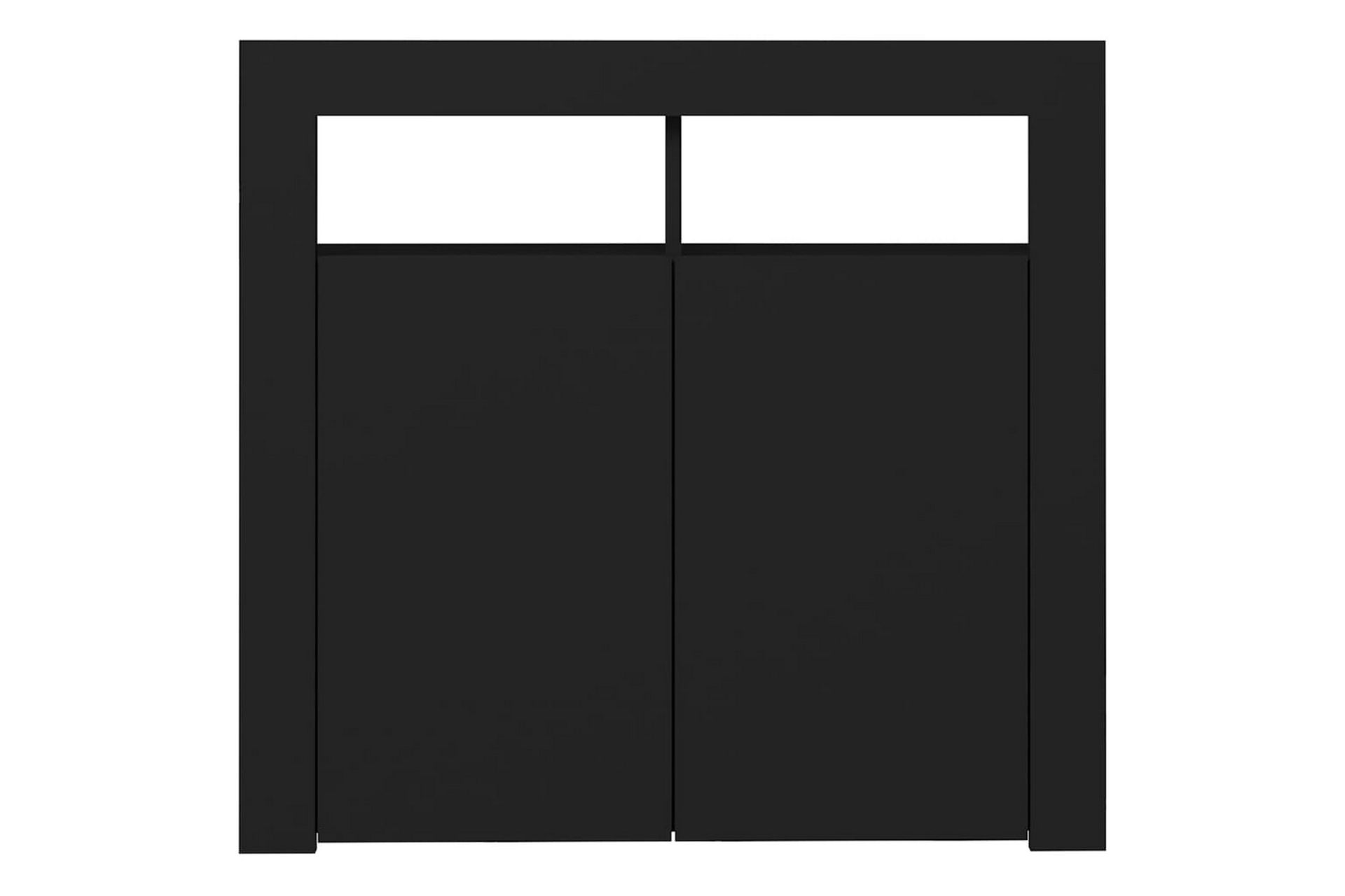 Skjenk med LED-lys svart 80x35x75 cm - Svart - Oppbevaring - Oppbevaringsmøbler - Sideboard & skjenker