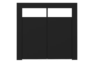 Skjenk med LED-lys svart 80x35x75 cm - Svart - Oppbevaring - Oppbevaringsmøbler - Sideboard & skjenker