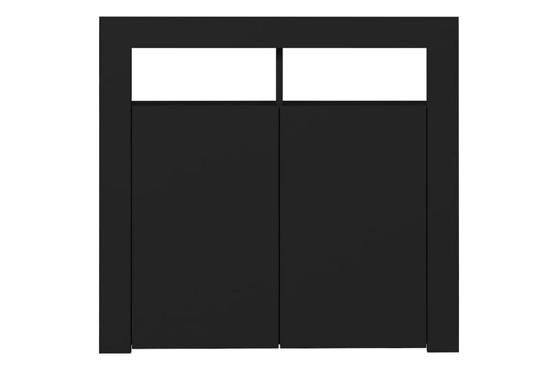 Skjenk med LED-lys svart 80x35x75 cm - Svart - Oppbevaring - Oppbevaringsmøbler - Sideboard & skjenker