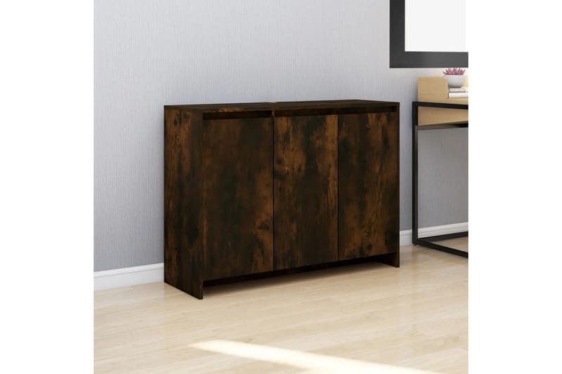 Skjenk røkt eik 102x33x75 cm sponplate - Brun - Oppbevaring - Oppbevaringsmøbler - Sideboard & skjenker