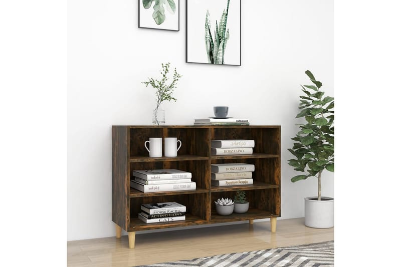 Skjenk røkt eik 103,5x35x70 cm sponplate - Brun - Oppbevaring - Oppbevaringsmøbler - Sideboard & skjenker