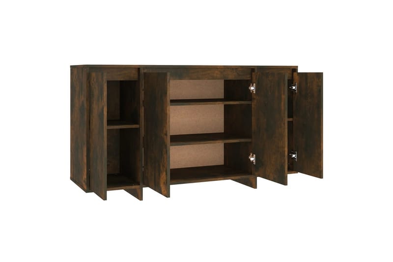 Skjenk røkt eik 135x41x75 cm sponplate - Brun - Oppbevaring - Oppbevaringsmøbler - Sideboard & skjenker