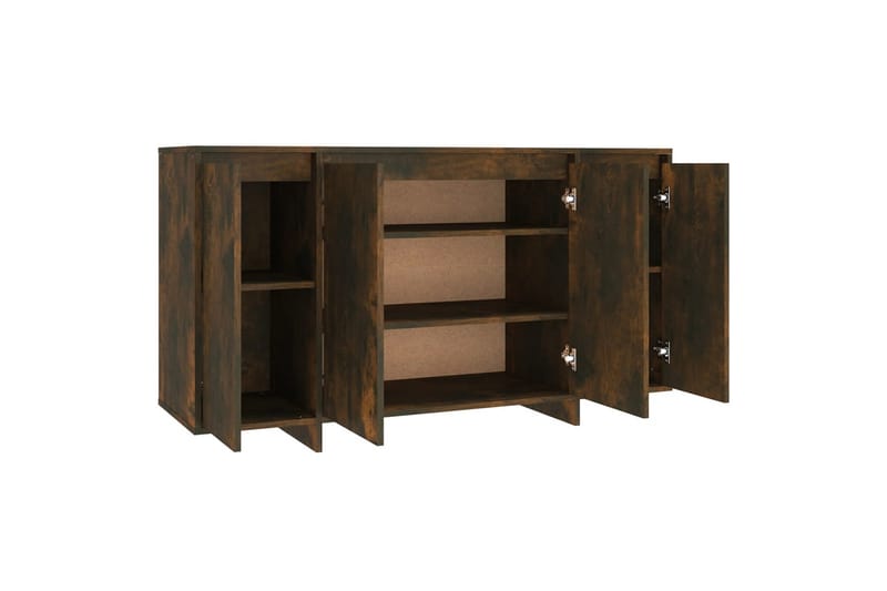 Skjenk røkt eik 135x41x75 cm sponplate - Brun - Sideboard & skjenker