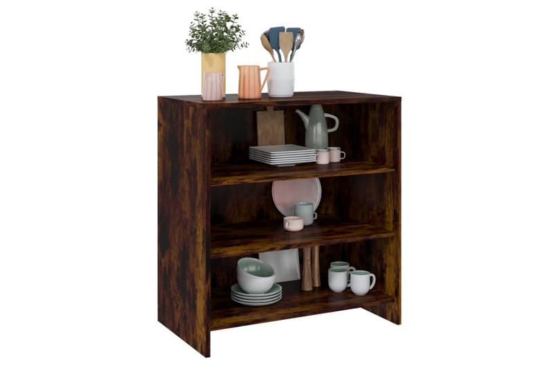 Skjenk røkt eik 70x40,5x75 cm sponplate - Brun - Oppbevaring - Oppbevaringsmøbler - Sideboard & skjenker
