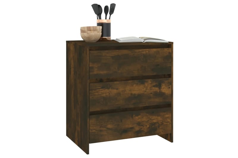 Skjenk røkt eik 70x41x75 cm sponplate - Brun - Oppbevaring - Oppbevaringsmøbler - Sideboard & skjenker