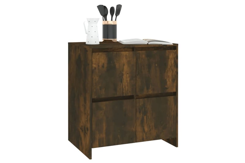 Skjenk røkt eik 70x41x75 cm sponplate - Brun - Oppbevaring - Oppbevaringsmøbler - Sideboard & skjenker