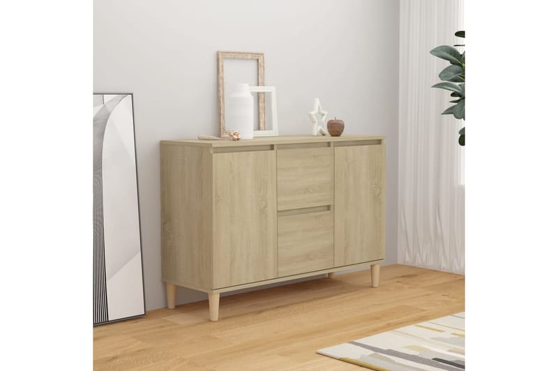 Skjenk sonoma eik 103,5x35x70 cm sponplate - Brun - Sideboard & skjenker